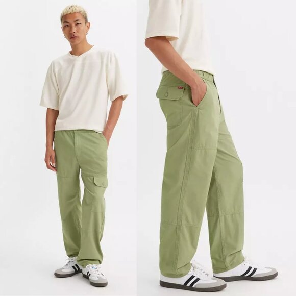 Levi's Patch Pocket Cargo Trousers Size XXL Aloe Ns Rpstp Green - Picture 1 of 8